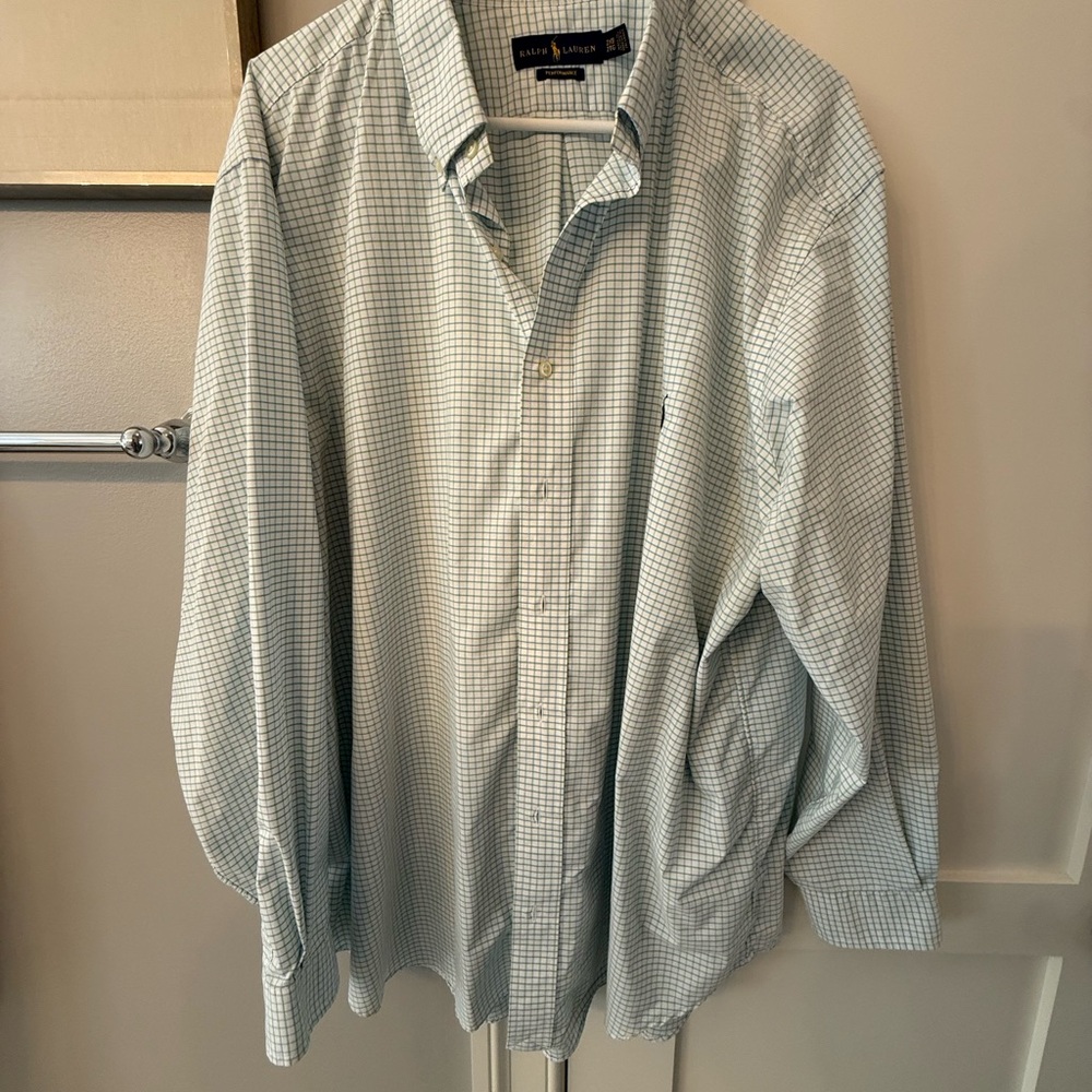 Ralph Lauren Men's Mint Checkered Button-Down Shirt